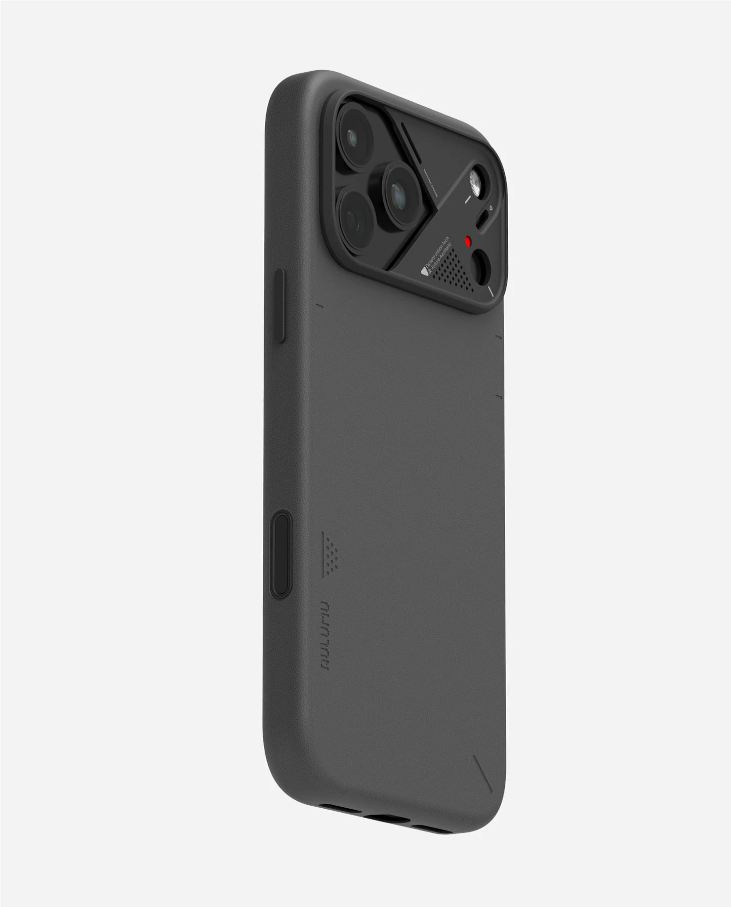 Black phone case with Adidas logo on a white background