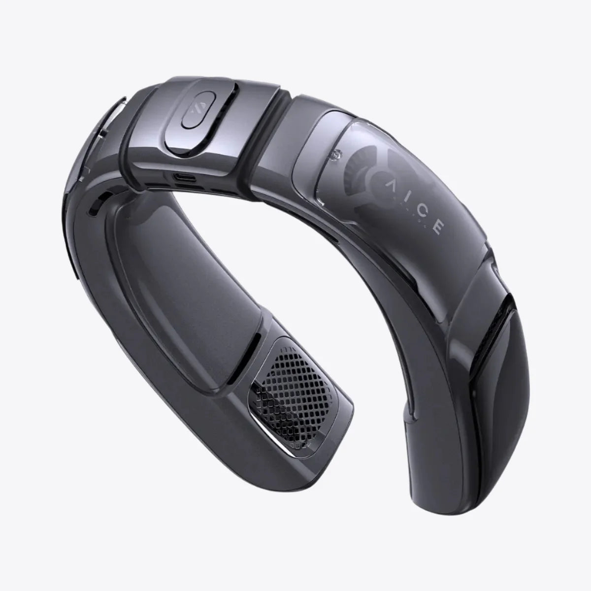 Black neckband with 'CAICE' branding on a white background