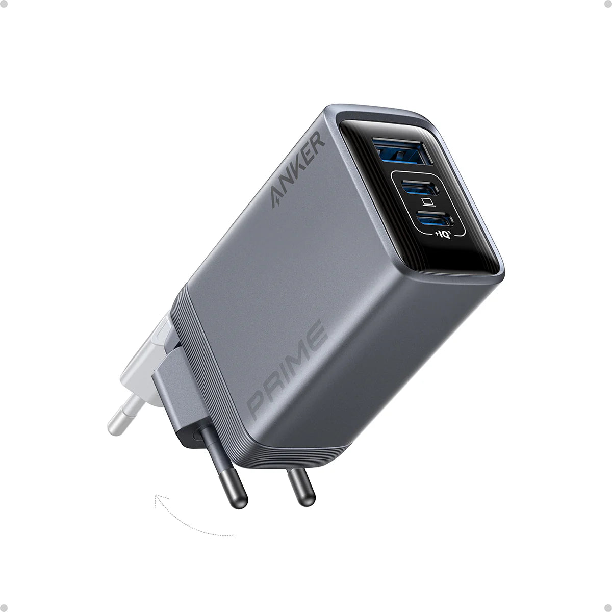 Anker Prime power adapter on a white background