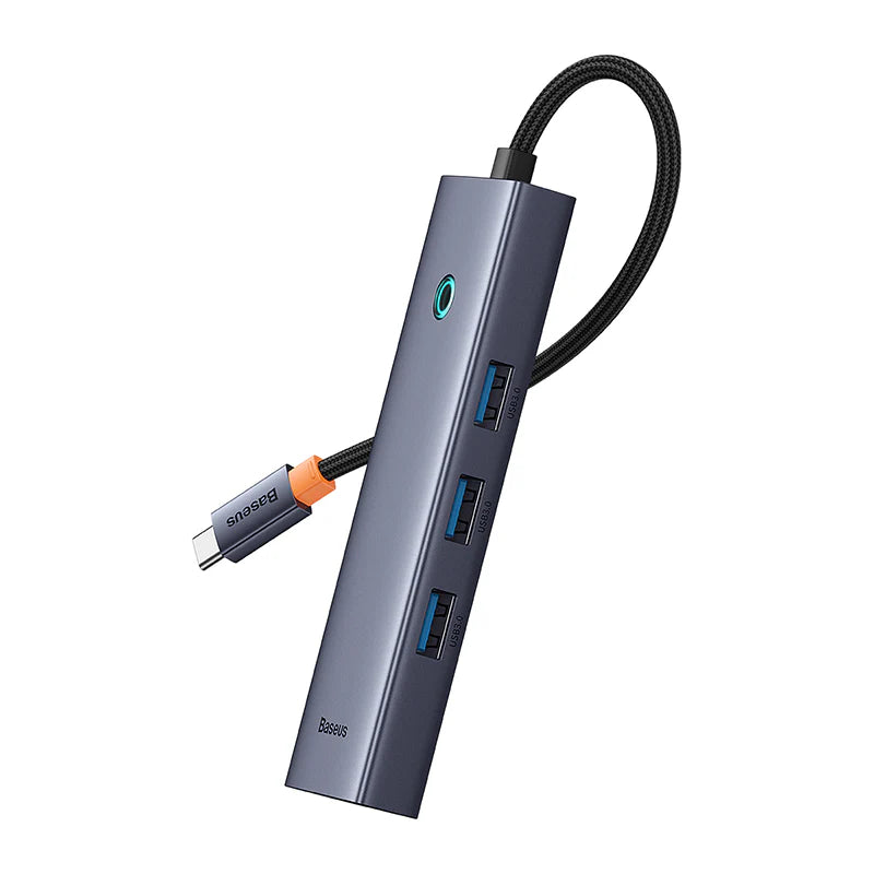 USB hub with multiple ports on a white background