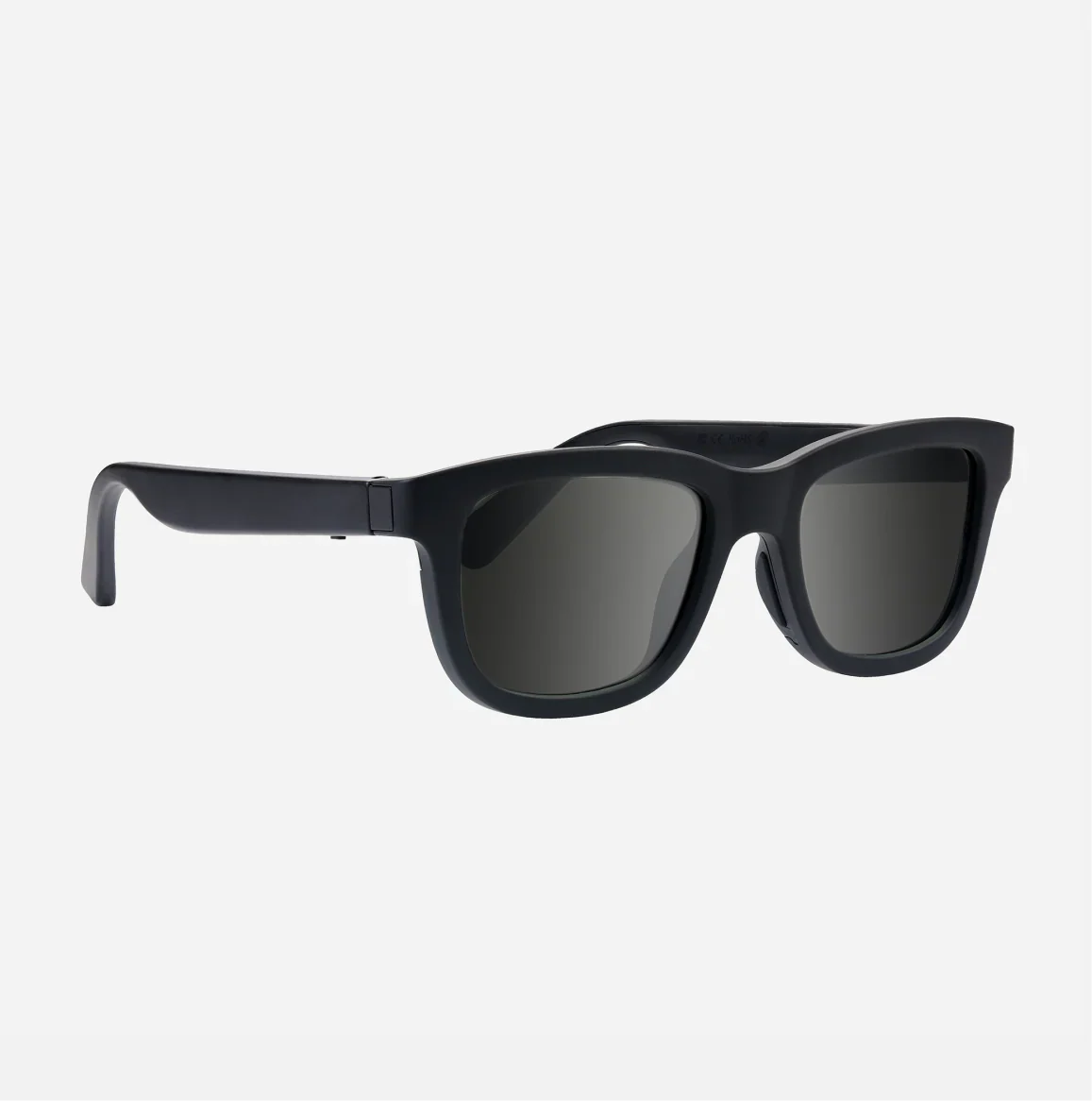 Black sunglasses on a white background