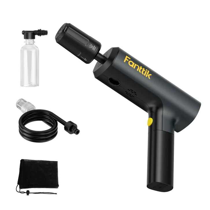 Fanttik handheld device with accessories on a white background