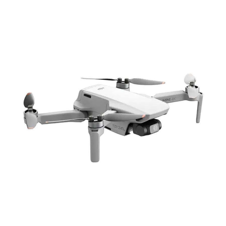 White drone with propellers on a white background
