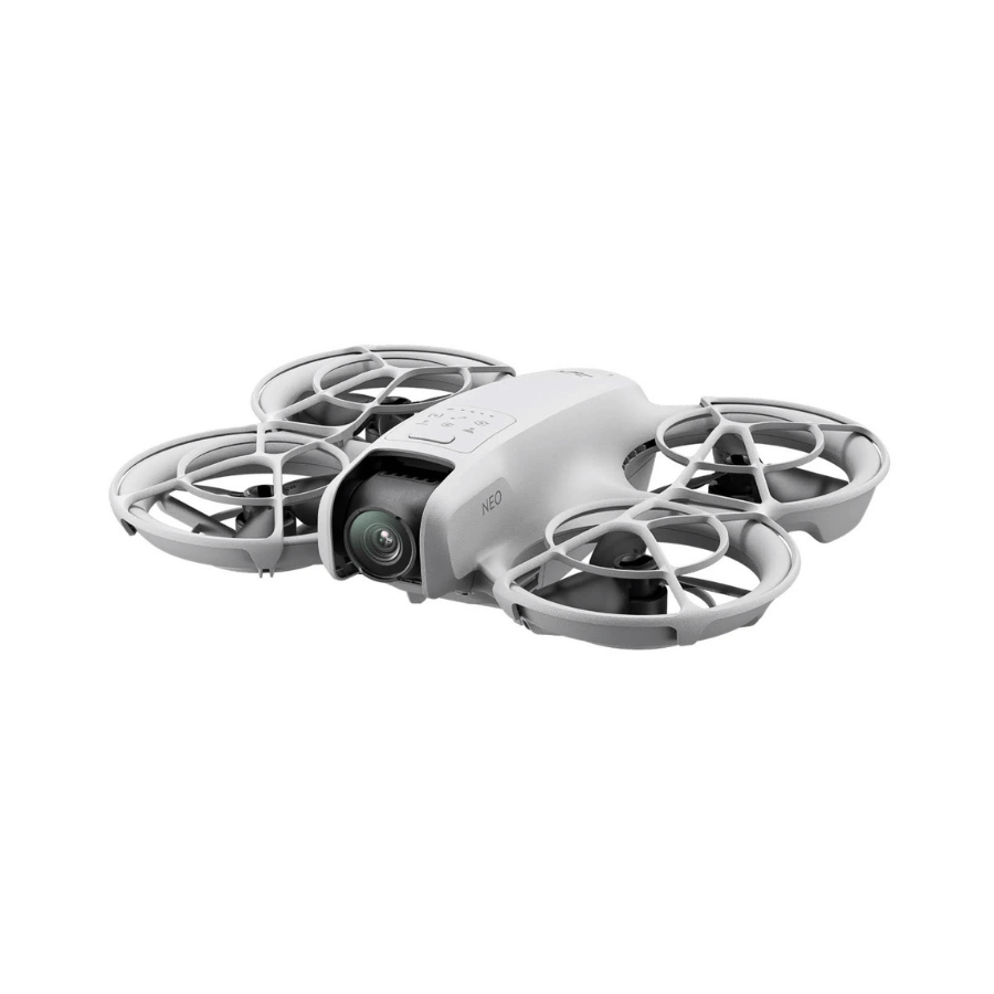 White drone with camera on a white background