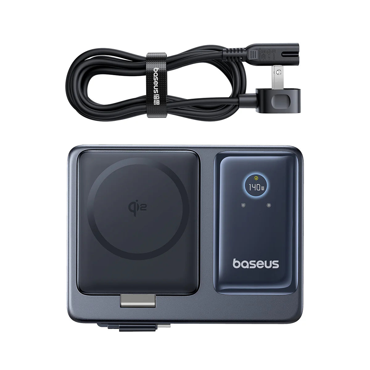 Baseus wireless charger with cable on a white background