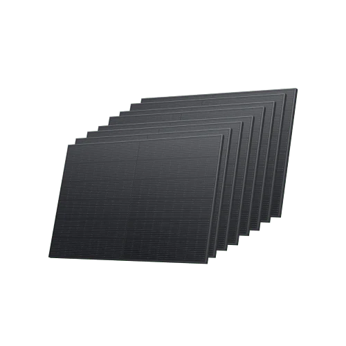 Set of six black placemats arranged in a staggered pattern on a white background