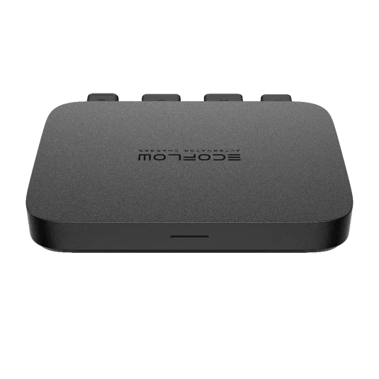 Black electronic device with 'CoreFlow' branding on a white background