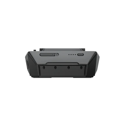 Black electronic device on a white background