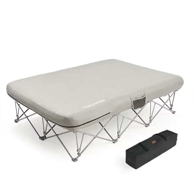 Massage table with carrying case on a white background