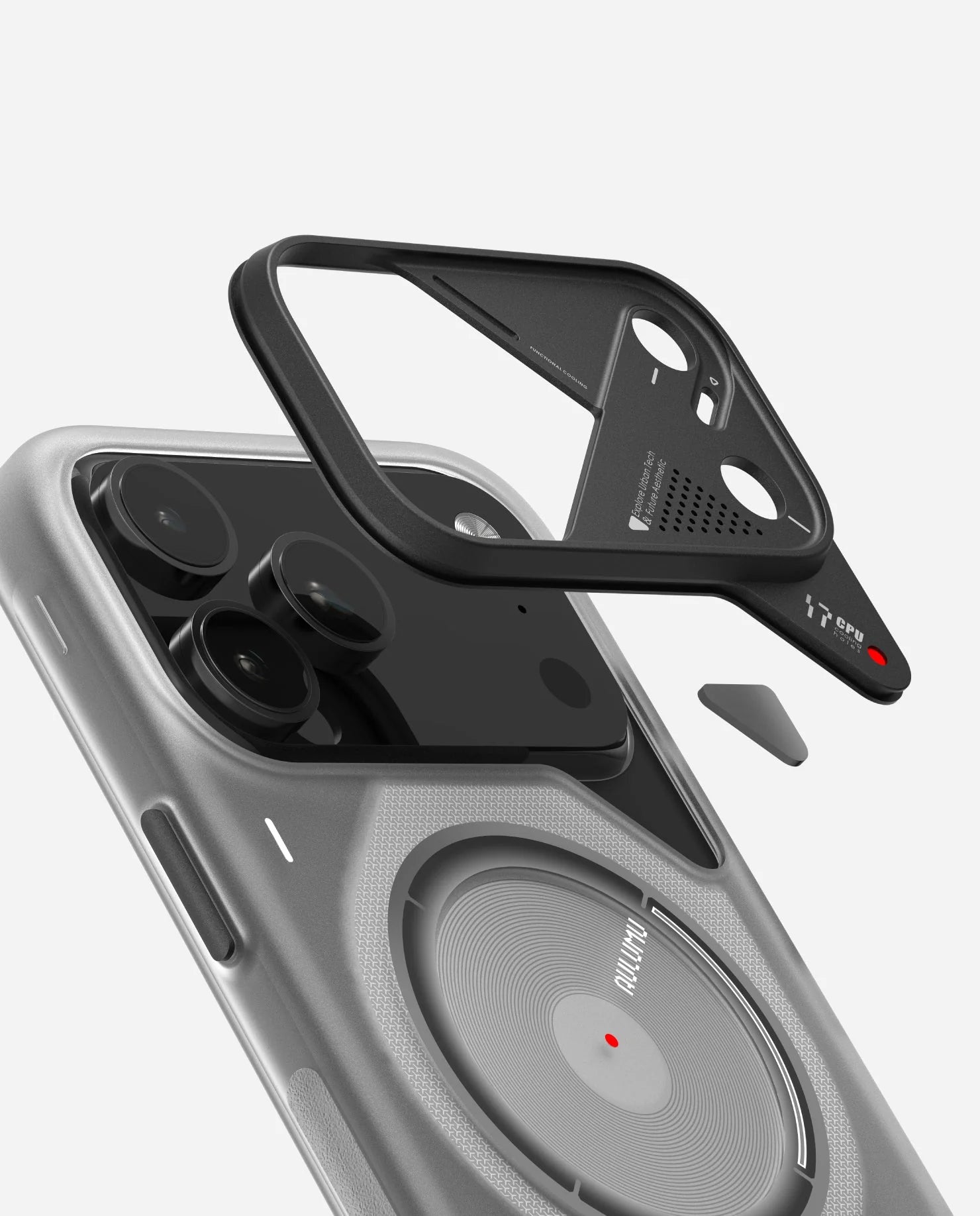 Phone case with a black border on a white background