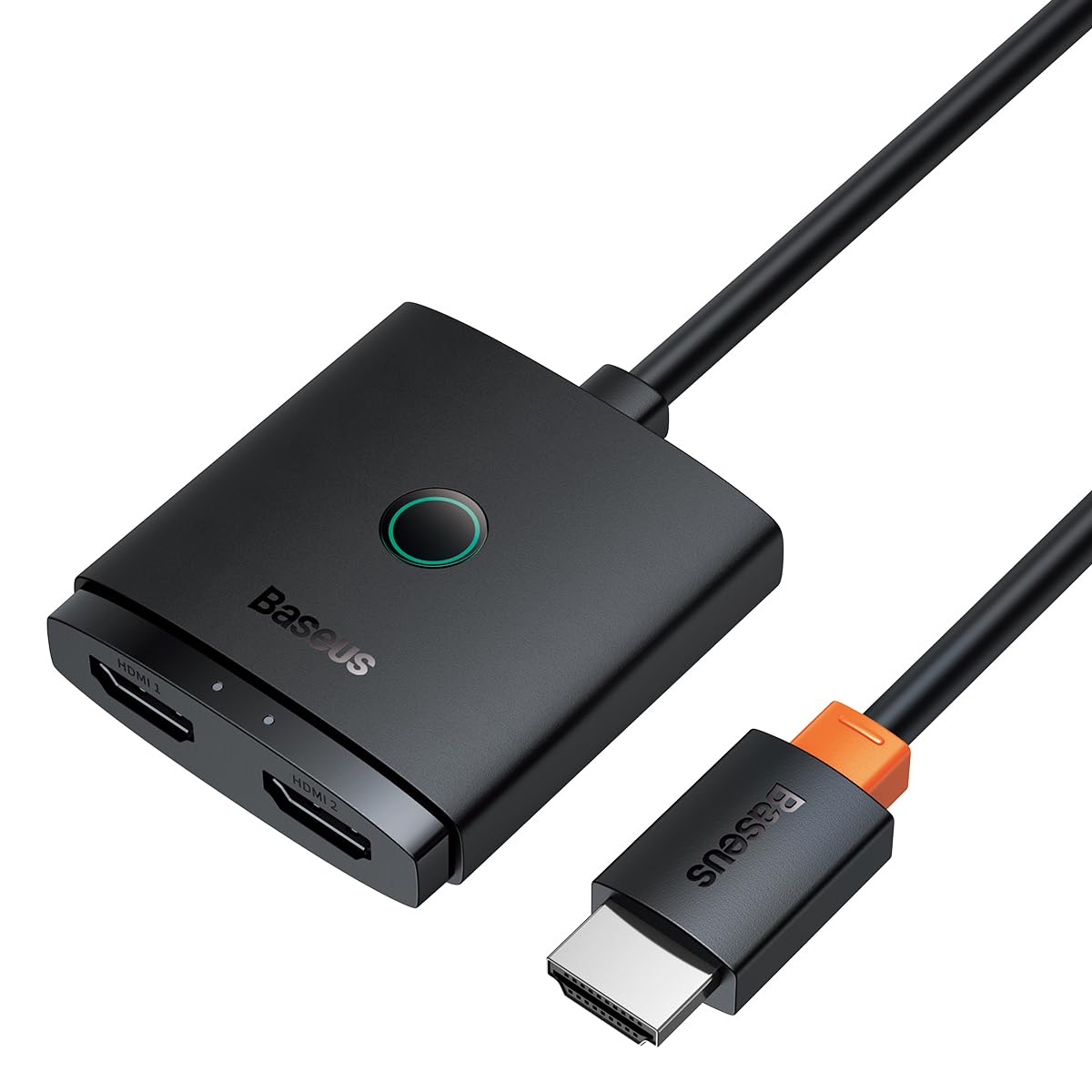 HDMI adapter with multiple ports on a white background