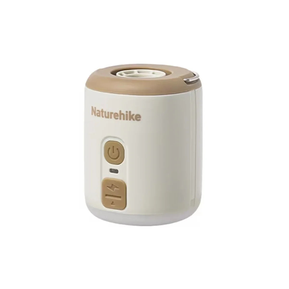 White and beige portable device with 'Naturehike' branding on a white background