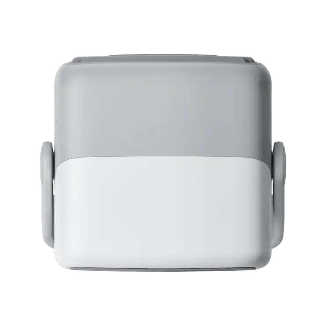 Gray and white electronic device on a white background