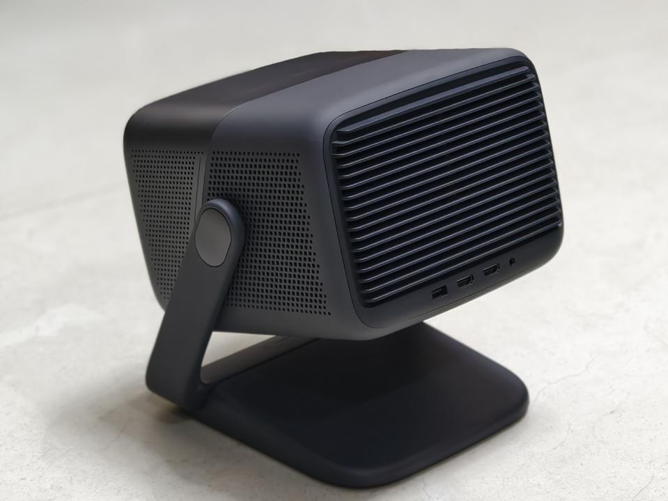 Black speaker on a white background