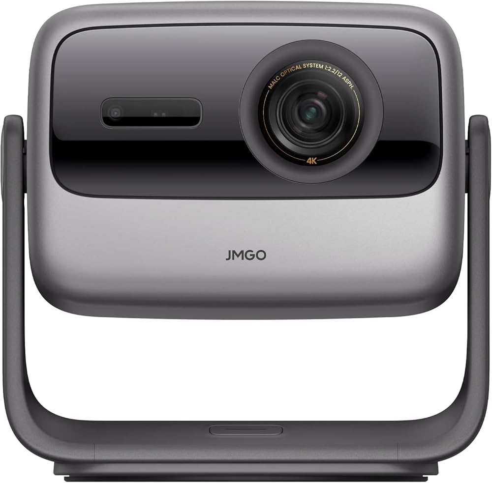 Gray JMGO camera on a white background