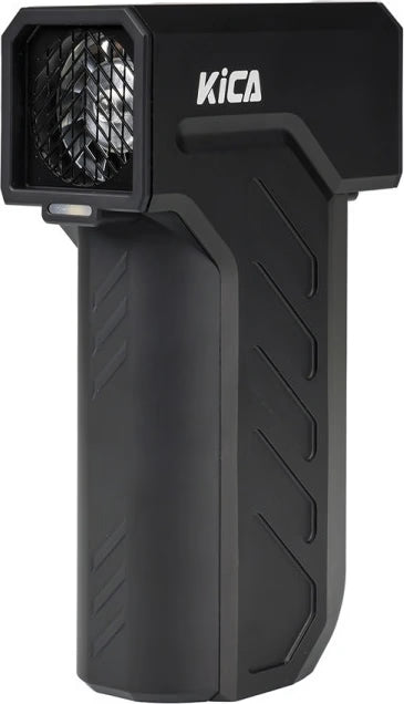 Black handheld device with KICA branding on a white background