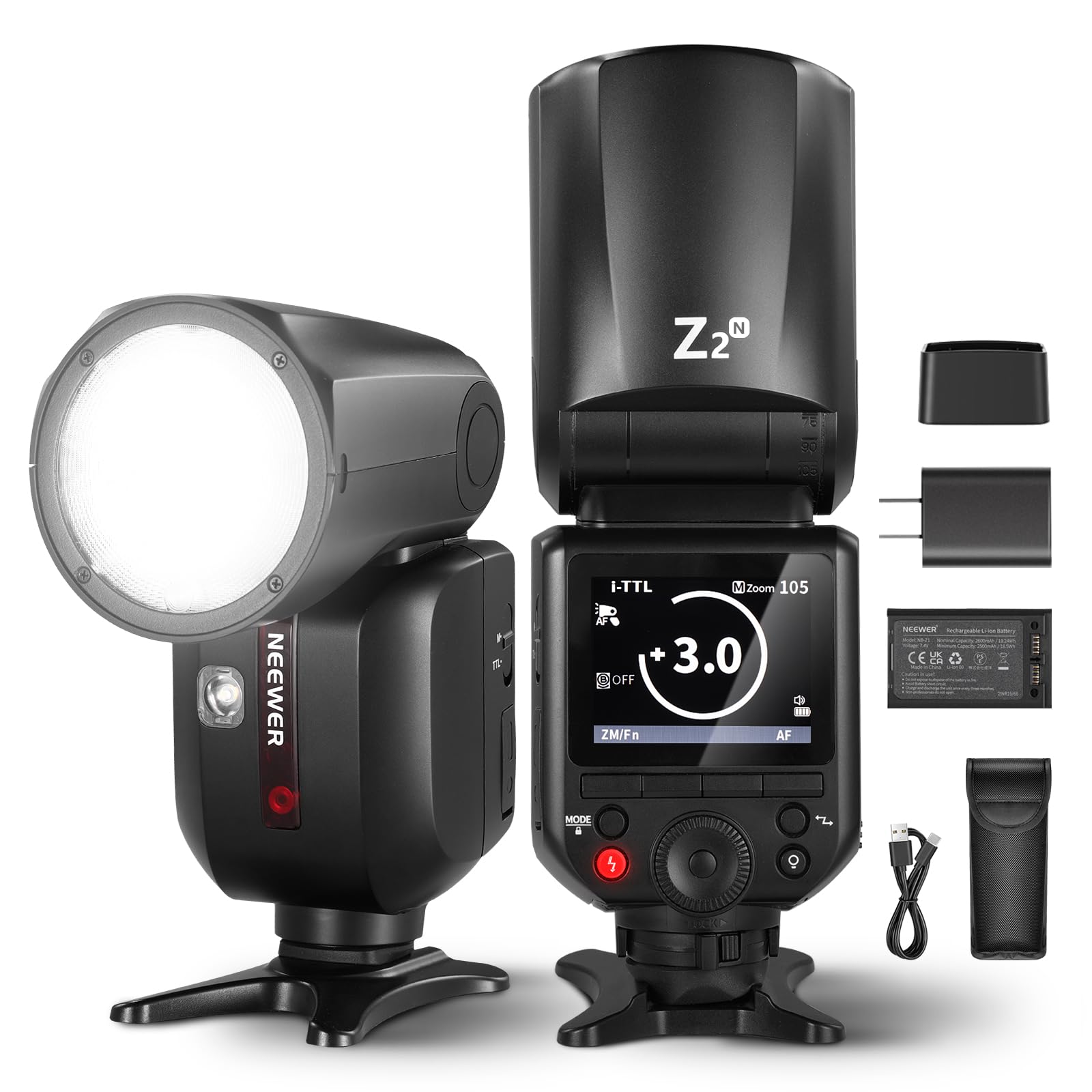 Camera flash equipment with 'Neewer' and 'Z2' branding on a white background