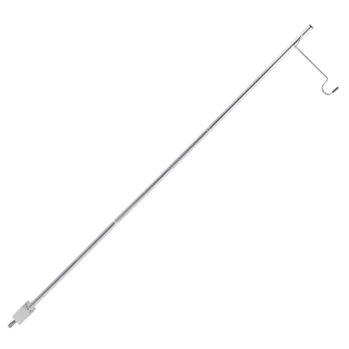 Metallic antenna on a white background