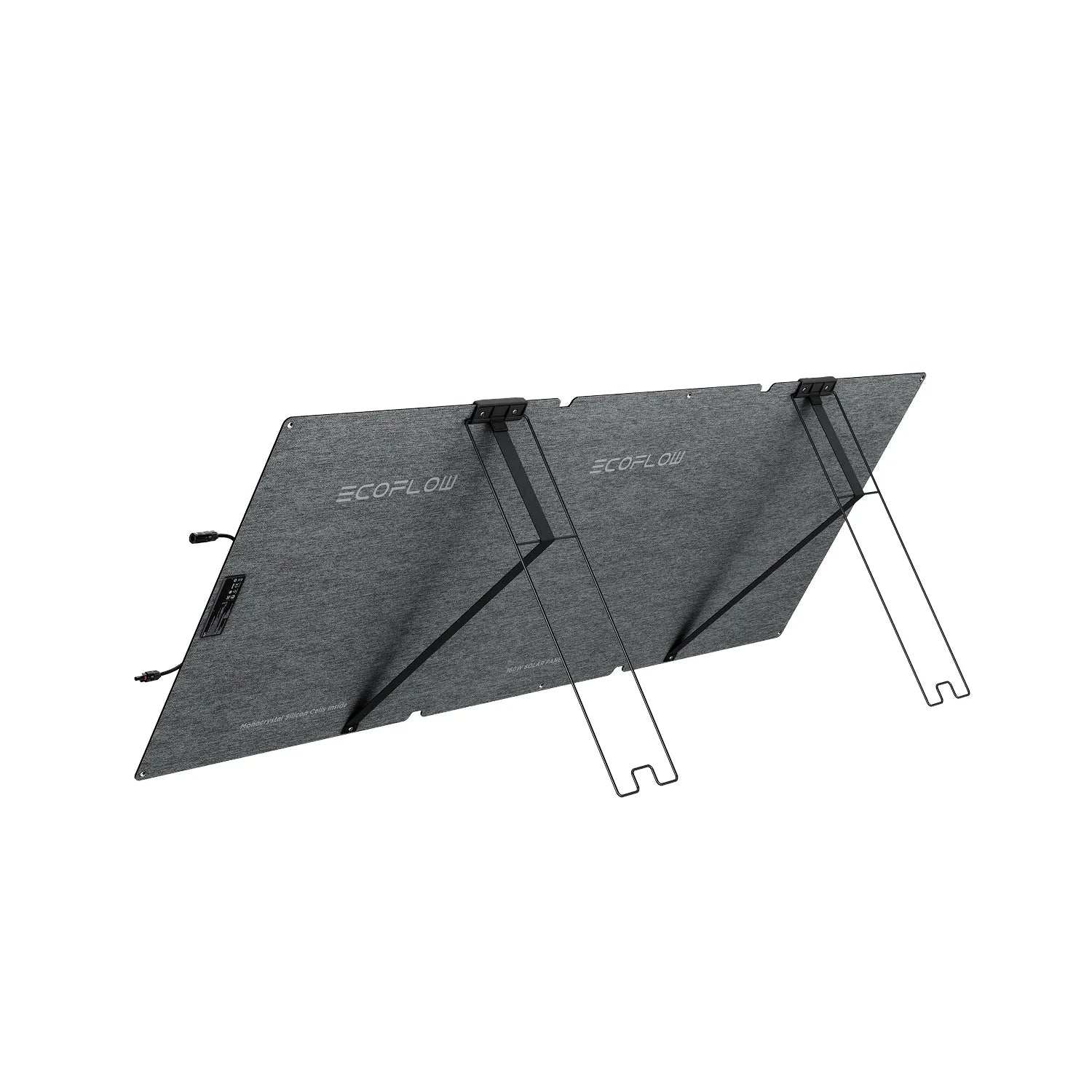 Gray portable shelter with 'EcoFlow' branding on a white background
