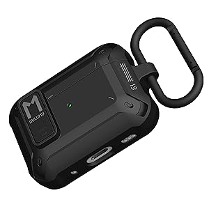 Black motorcycle intercom with a lanyard on a white background