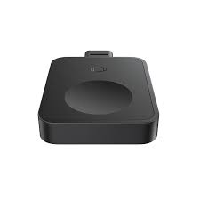 Black electronic device on a white background
