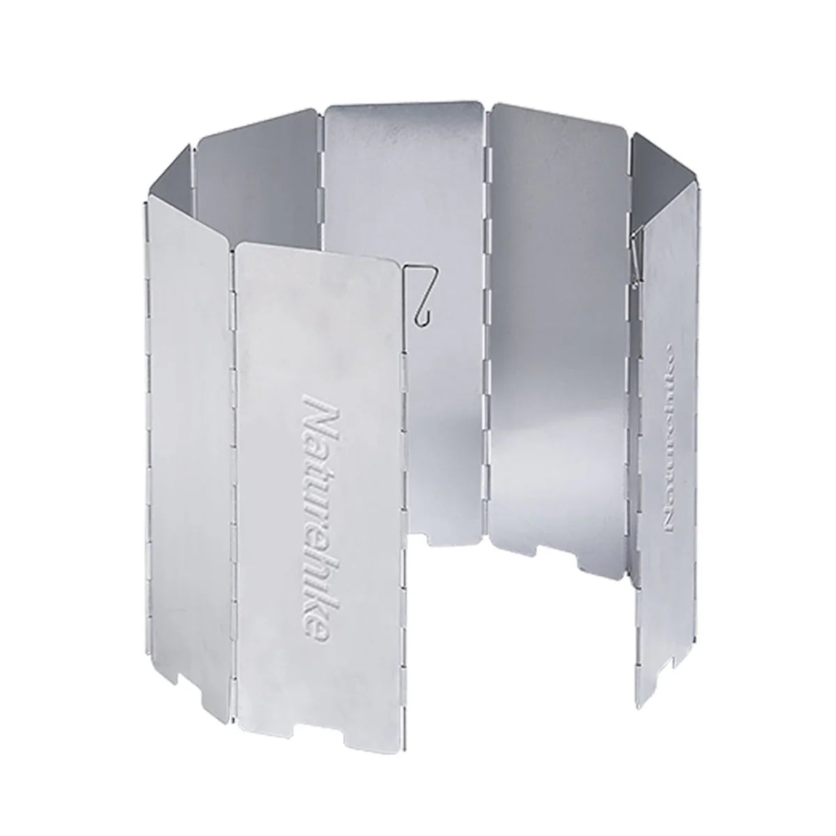 Foldable metal fire screen with 'Naturehike' branding on a white background