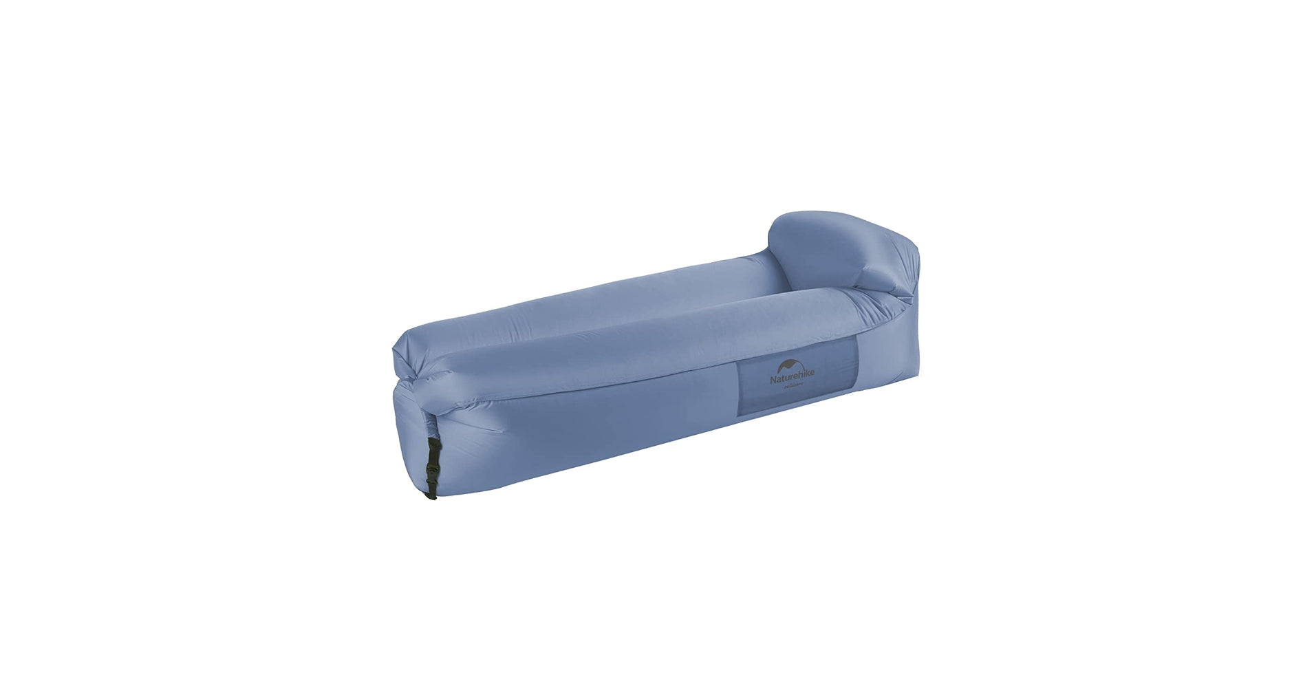 Blue inflatable sofa on a white background