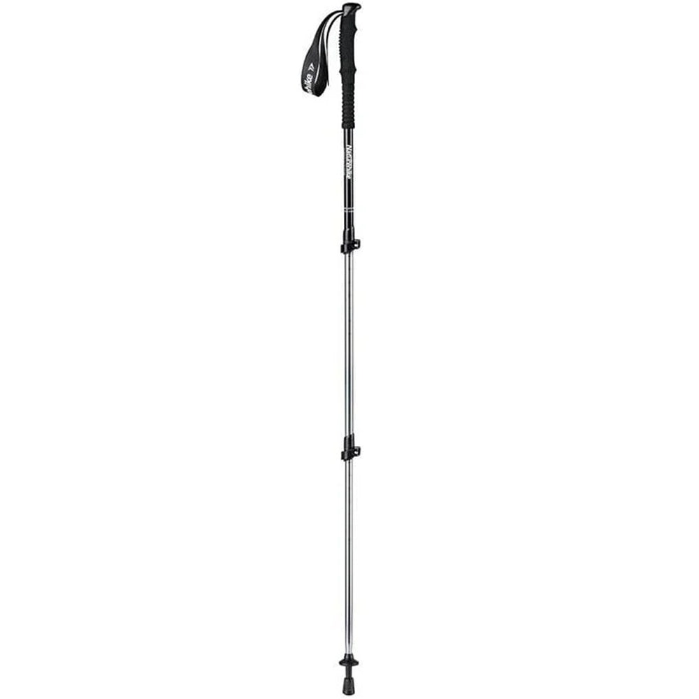 Black hiking pole on a white background