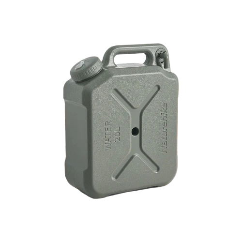 Gray water container with 'Naturehike' branding on a white background