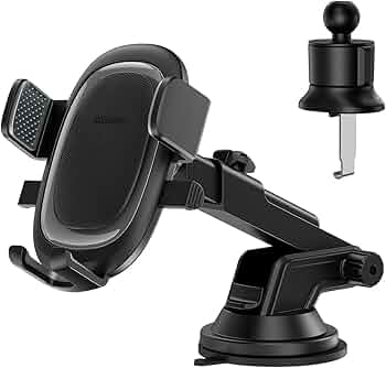 Baseus UltraControl Go Series Clamp-Type Phone Holder Suction Cup - Cluster Black