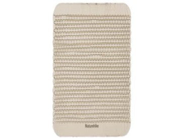 Textured beige bath mat with 'Babymoov' branding on a white background