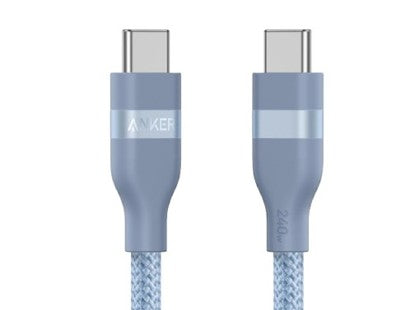Anker USB-C to USB-C Cable 240W (Upcycled-Braided) (1.8m/6ft) -Blue