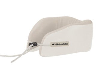 Neck pillow with 'Naturehike' branding on a white background