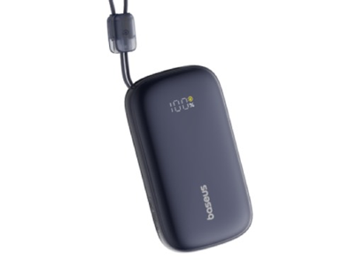 Baseus EnerFill FC21 Qpow3 Ultra Digital Display Power Bank with Detachable Cable 20000mAh 45W - Cosmic Black