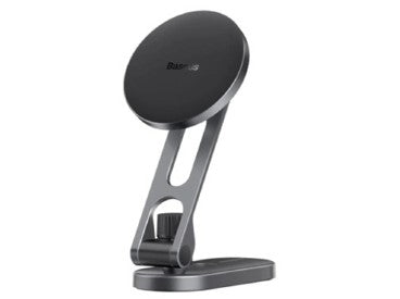 Baseus T-Space Series Folding Metal Car Mount Magnetic Phone Holder - Frost Silver