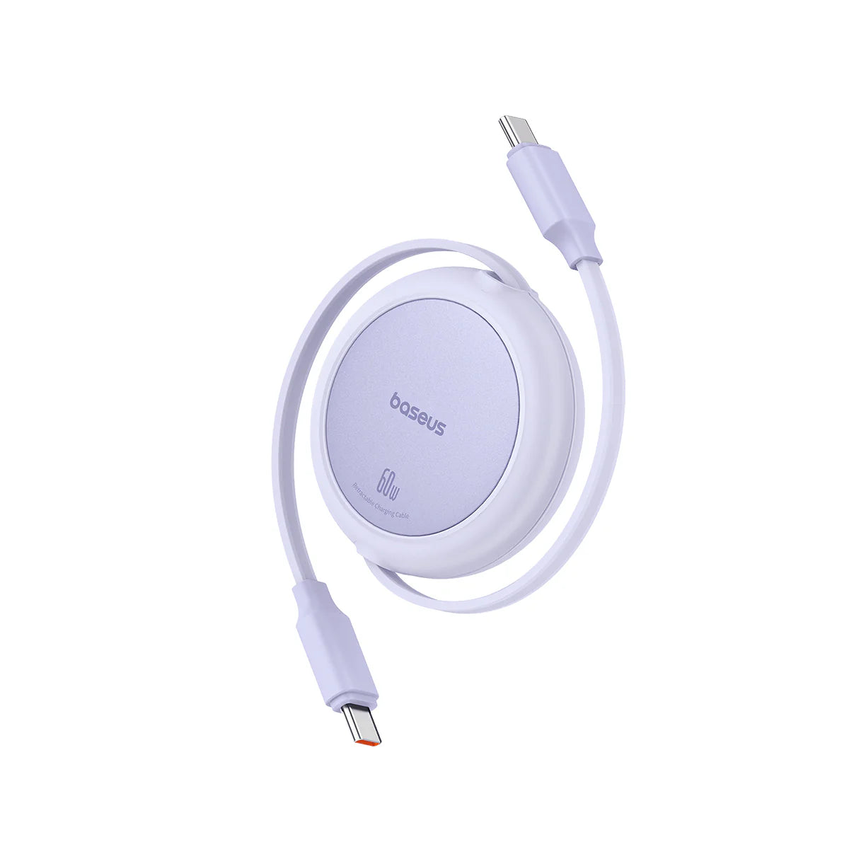 Baseus USB cable with circular connector on a white background