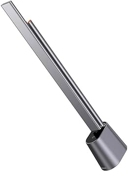 Metallic cylindrical object on a white background