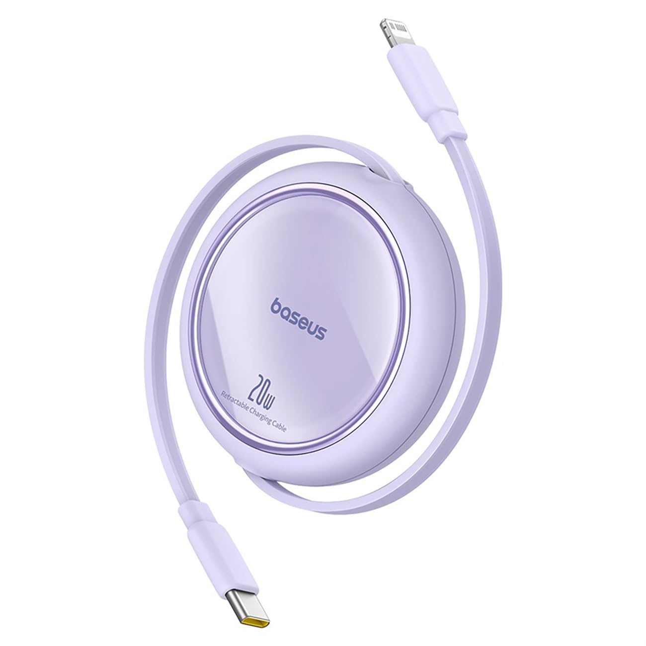 Baseus wireless charging pad with cable on a white background