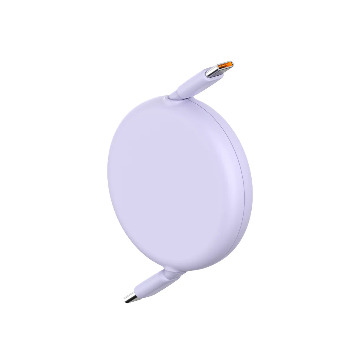 White retractable pen on a white background