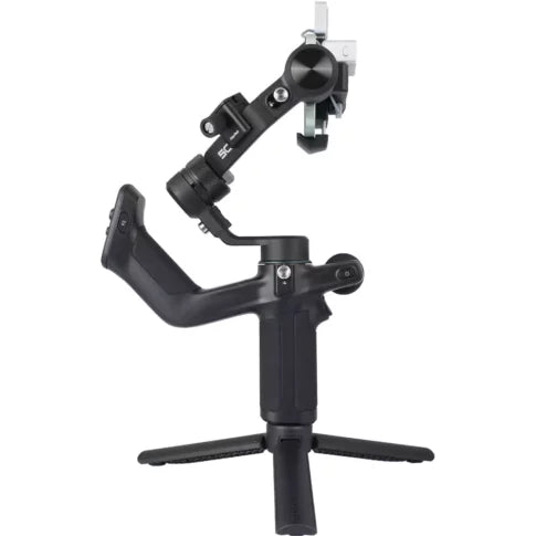 Black camera stabilizer on a white background