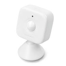 White security camera on a white background