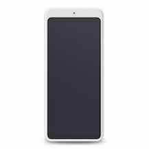 Smartphone with a white frame on a white background