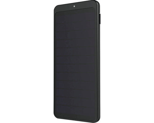 Black smartphone on a white background