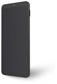 Black smartphone on a white background