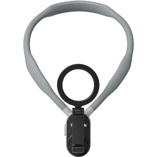 Gray bike lock with black lock mechanism on a white background