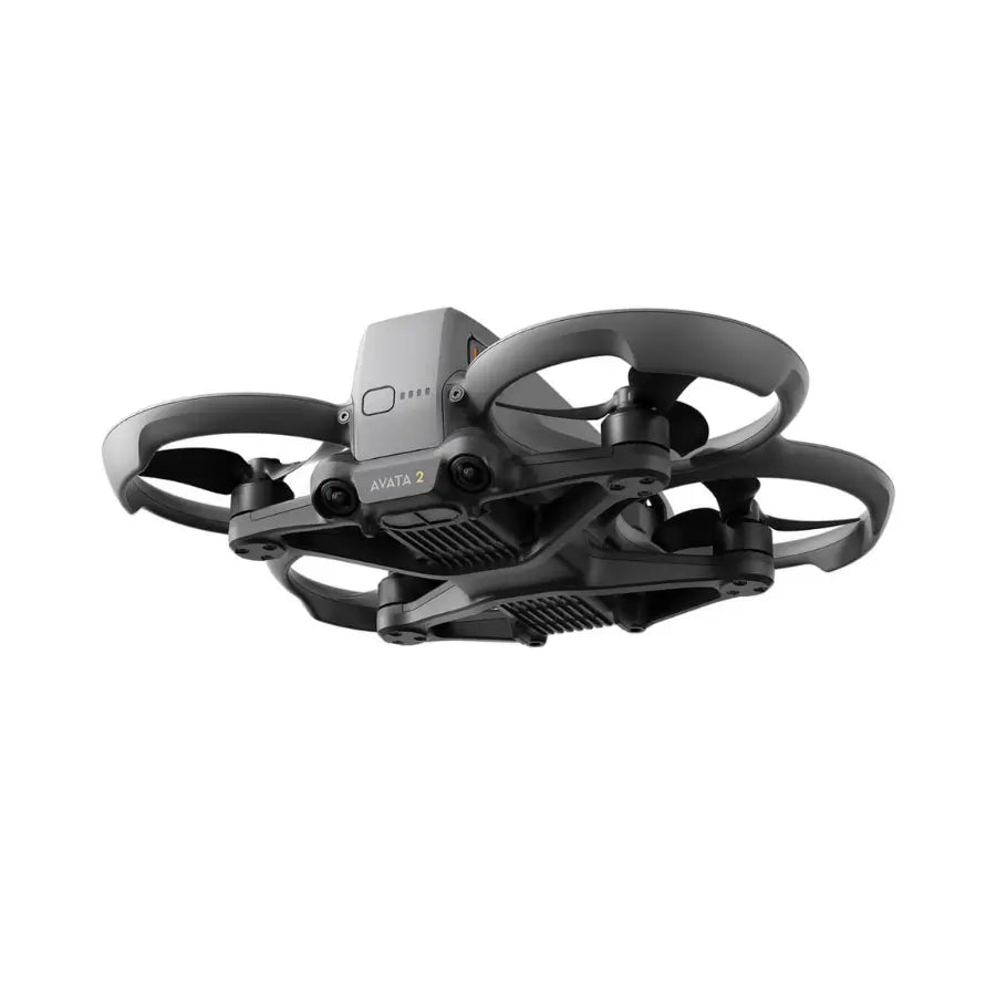 Black drone with 'Dji' branding on a white background