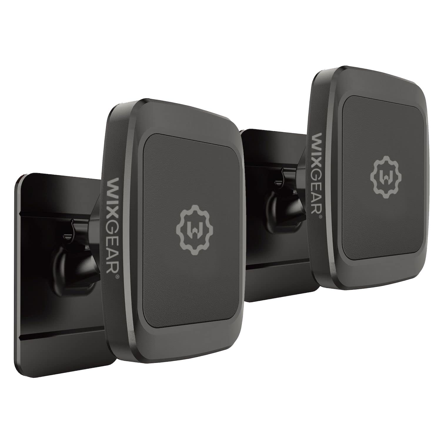 Three WixGear magnetic phone holders on a white background