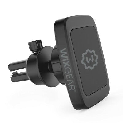 Black WixGear car phone mount on a white background