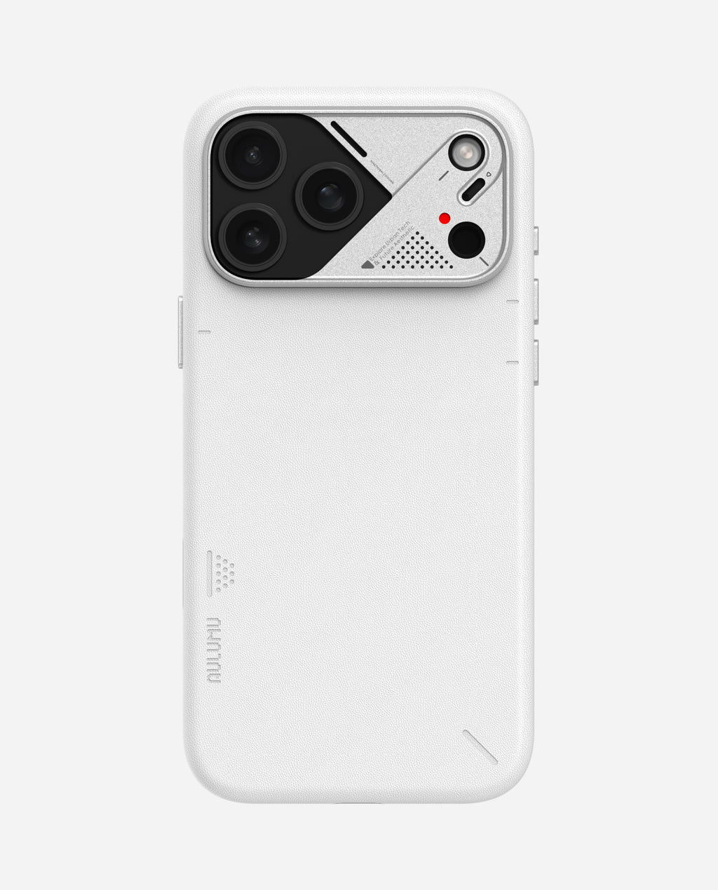 Phone case with a geometric design on a white background